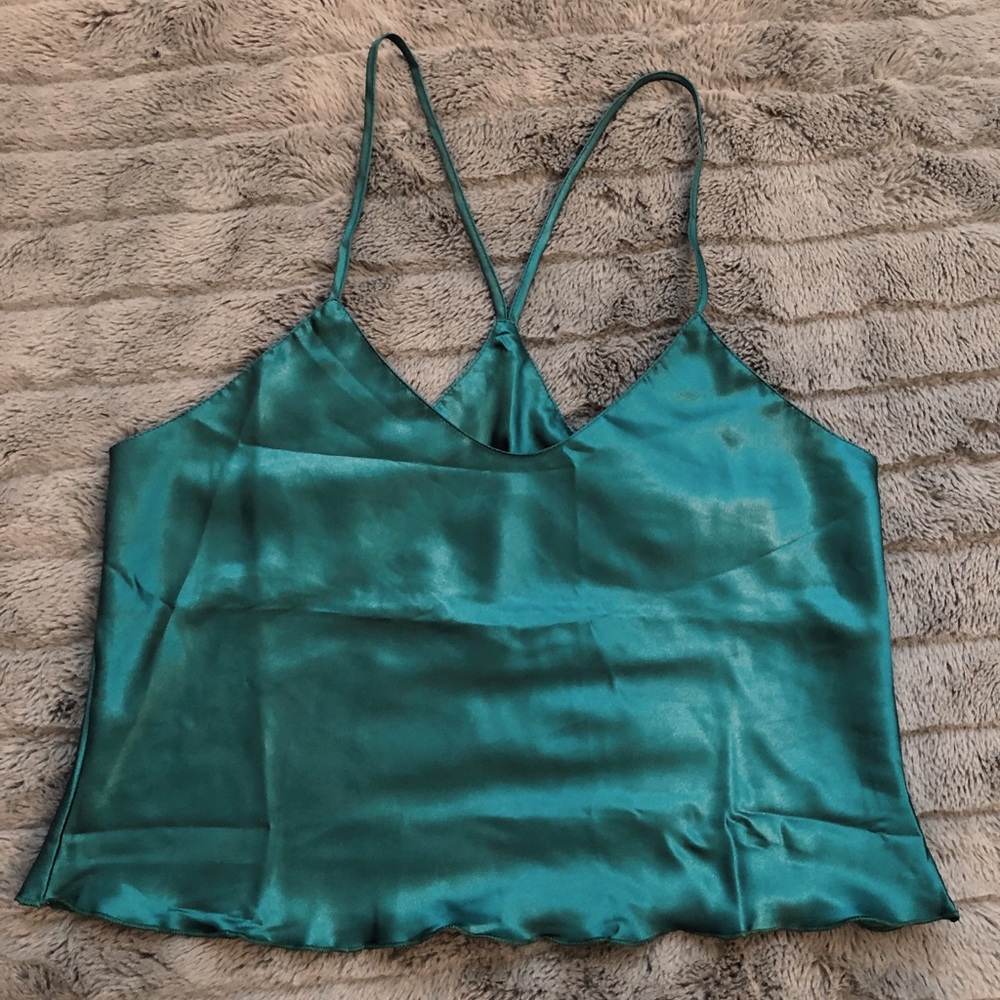 Silk Scalloped Tank